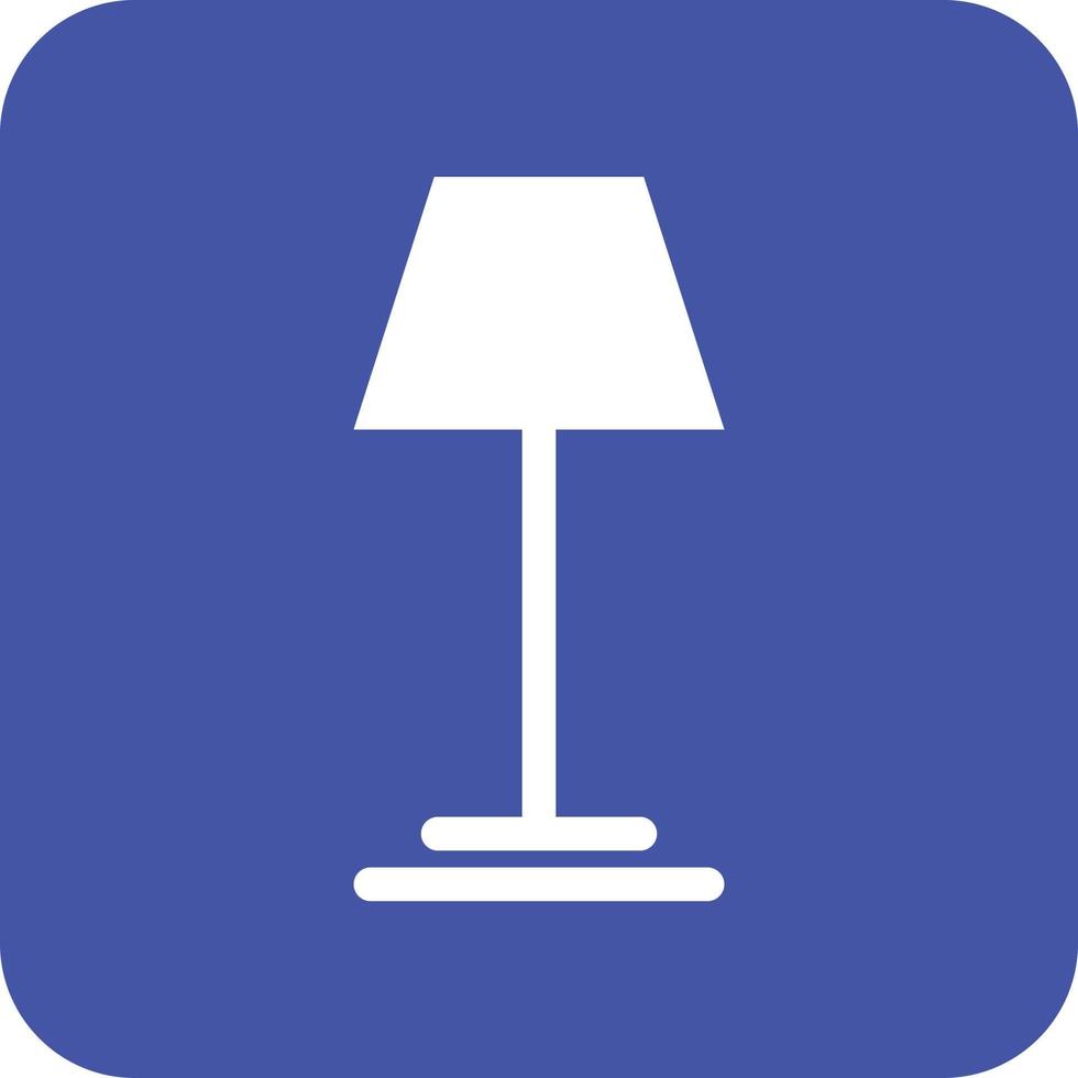 Lamp Glyph Round Background Icon vector