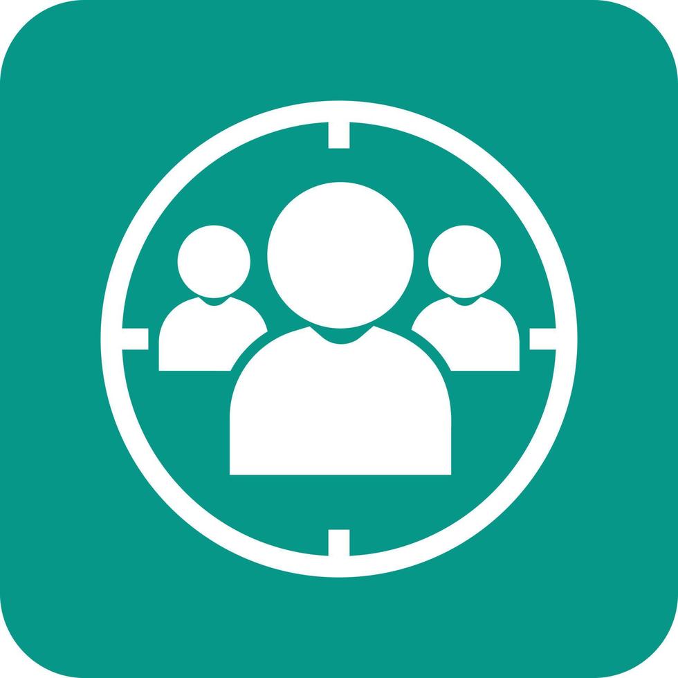 Consultation Glyph Round Background Icon vector