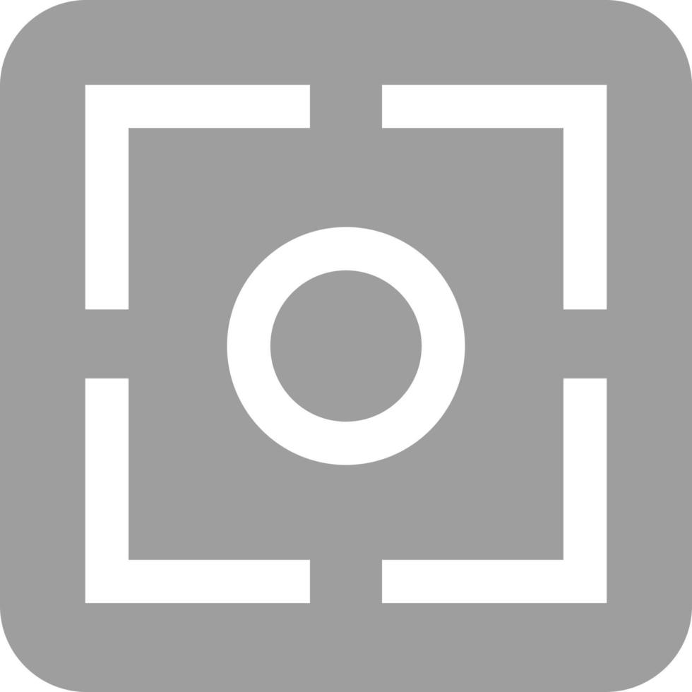 Center Focus Glyph Round Background Icon vector