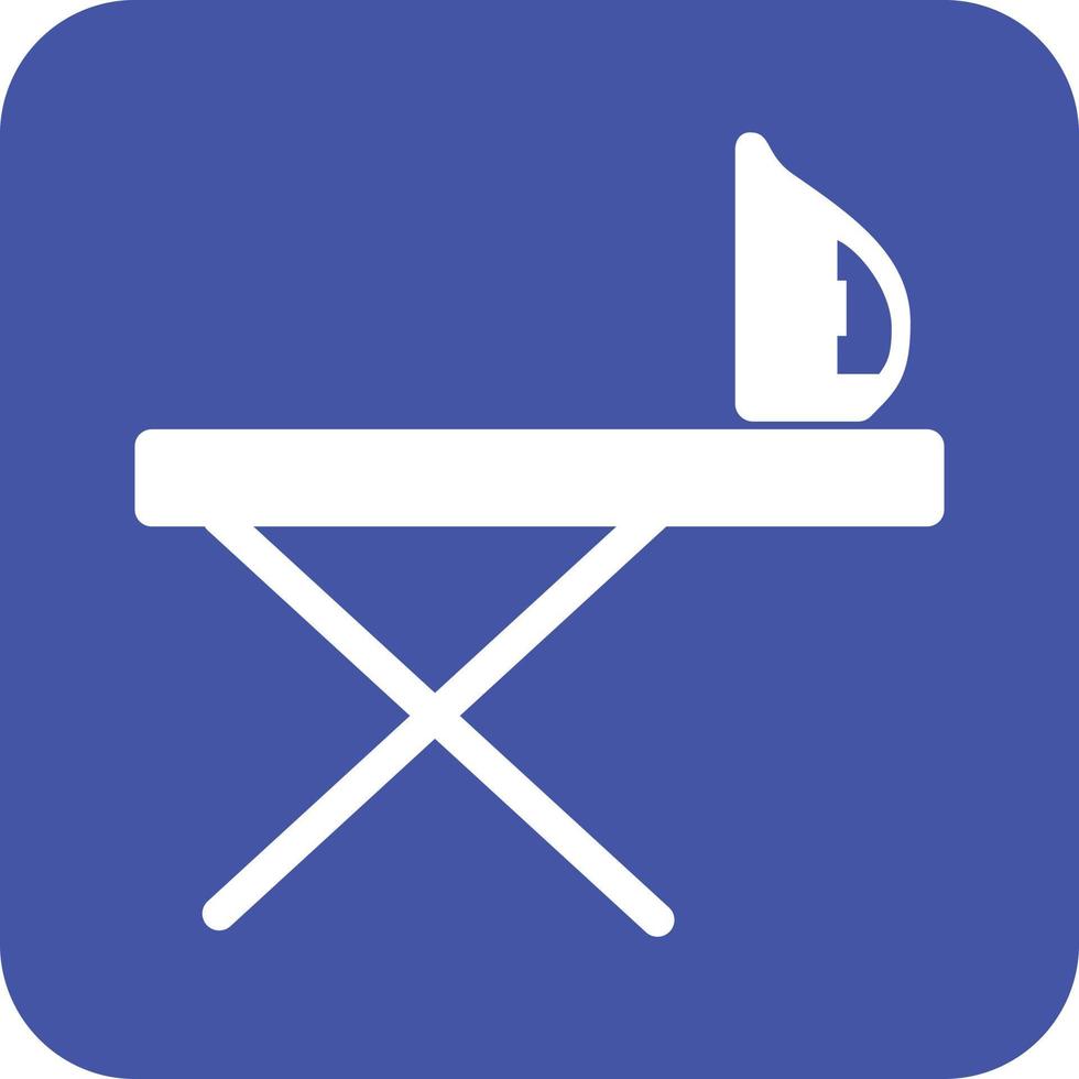 Iron Stand Glyph Round Background Icon vector