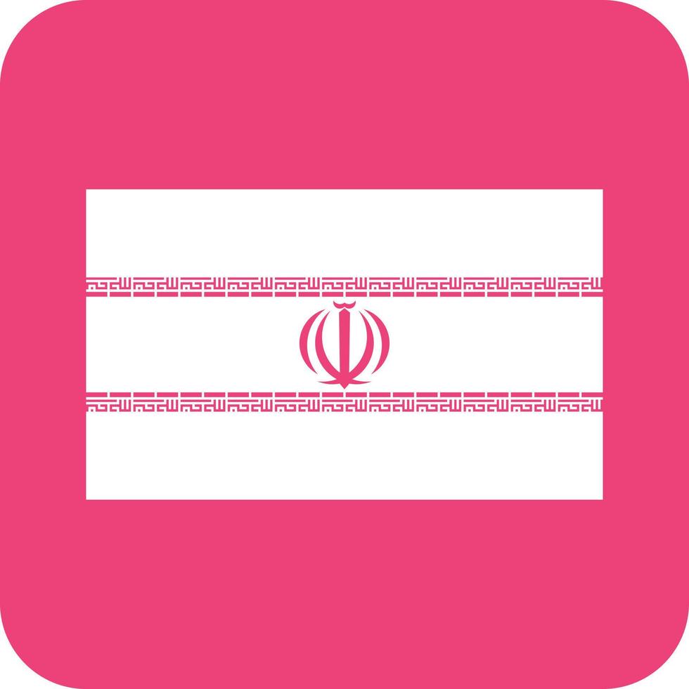 Iran Glyph Round Background Icon vector