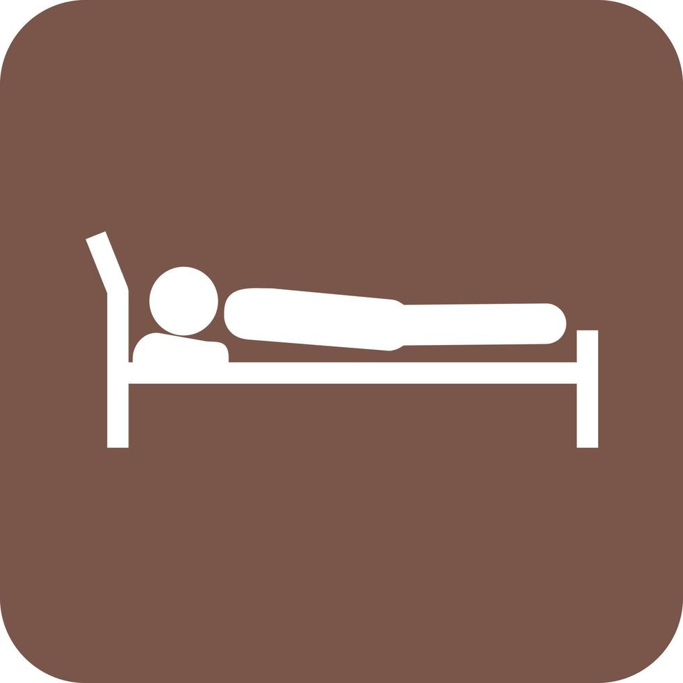 icono de fondo redondo de glifo dormido vector