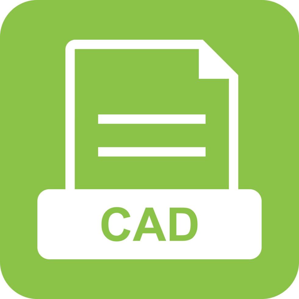 CAD Glyph Round Background Icon vector
