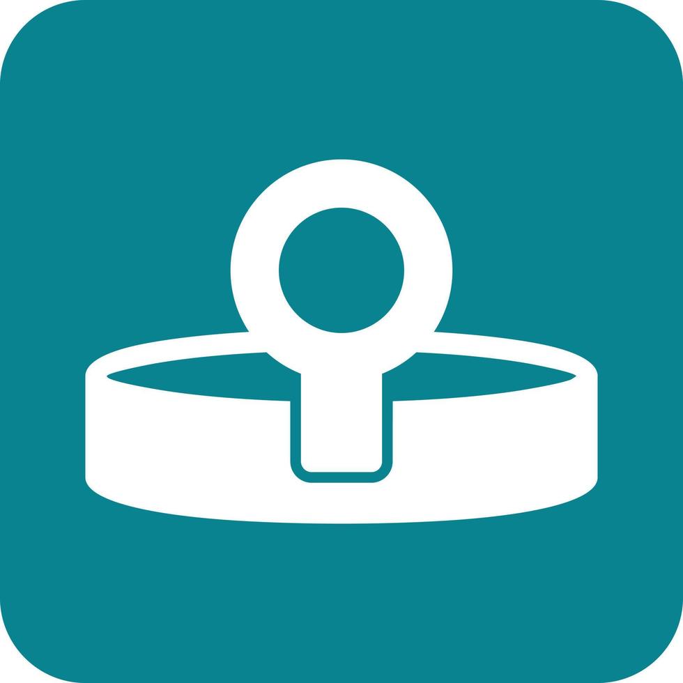 Headlamp Glyph Round Background Icon vector