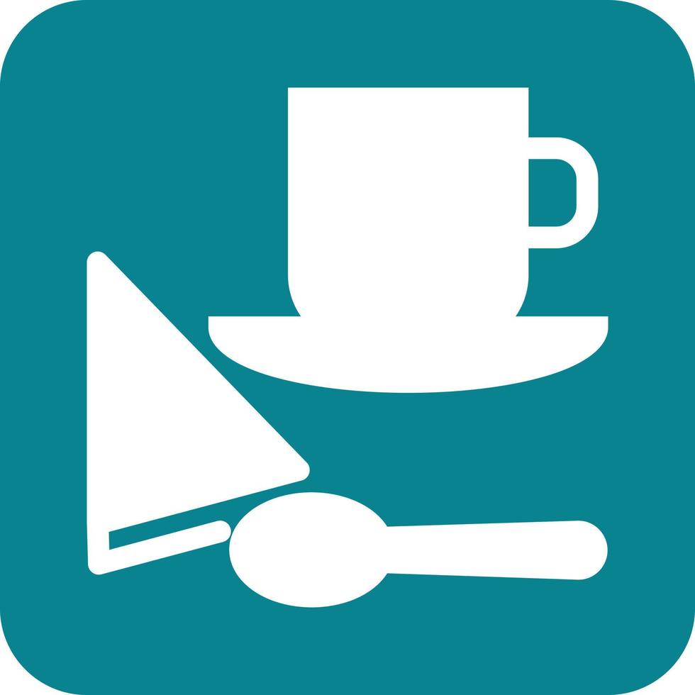 Coffee Served Glyph Round Background Icon vector