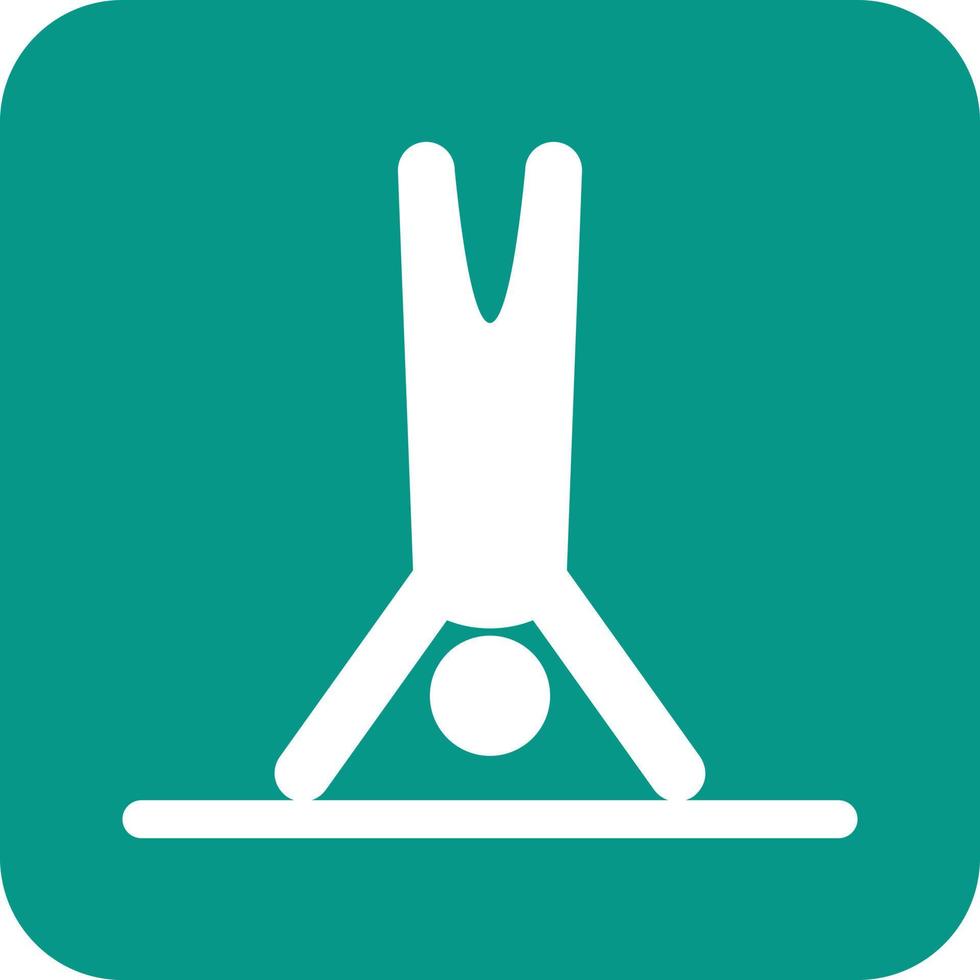 Gymnastic I Glyph Round Background Icon vector