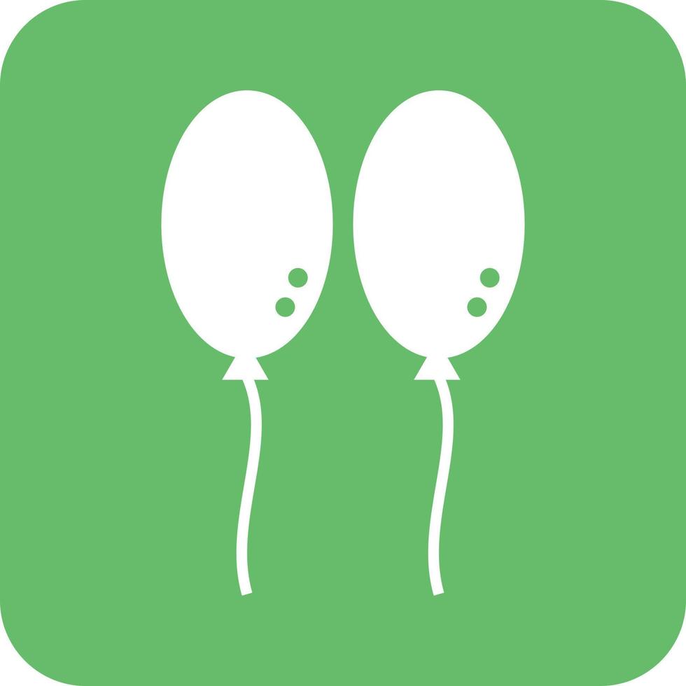 Balloons Glyph Round Background Icon vector