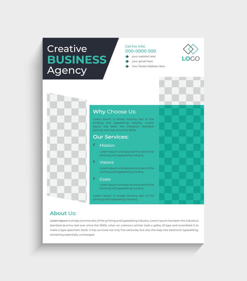 Corporate business flyer  design template  with blue, orange, red and  color. marketing, business advertise, publication, vector