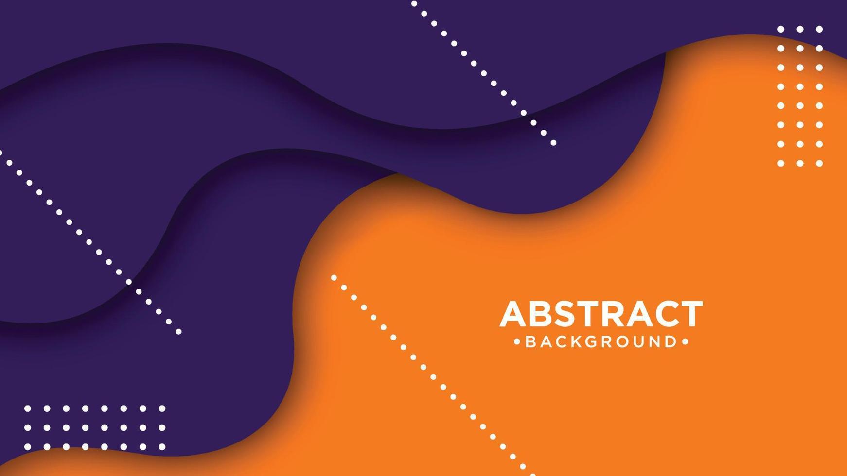 Liquid color background design. Fluid shapes composition with orange and purple color. vector