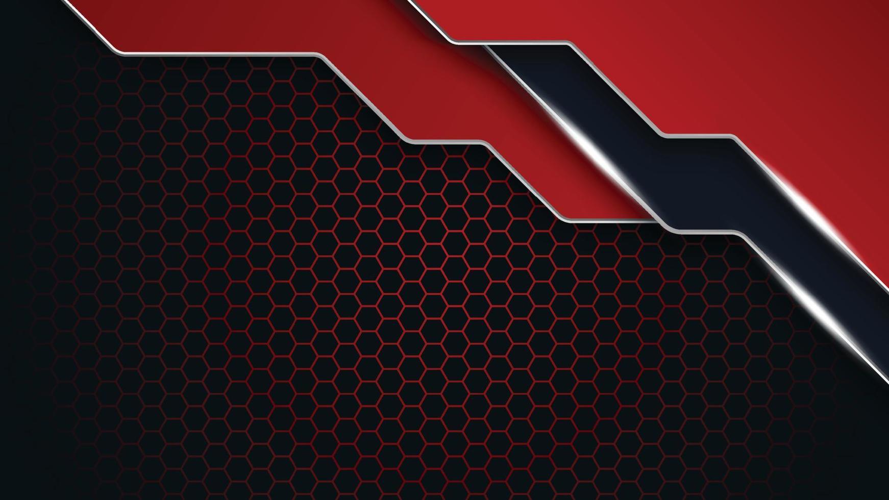 fondo rojo y negro. diseño de banner gráfico de tecnología abstracta. vector