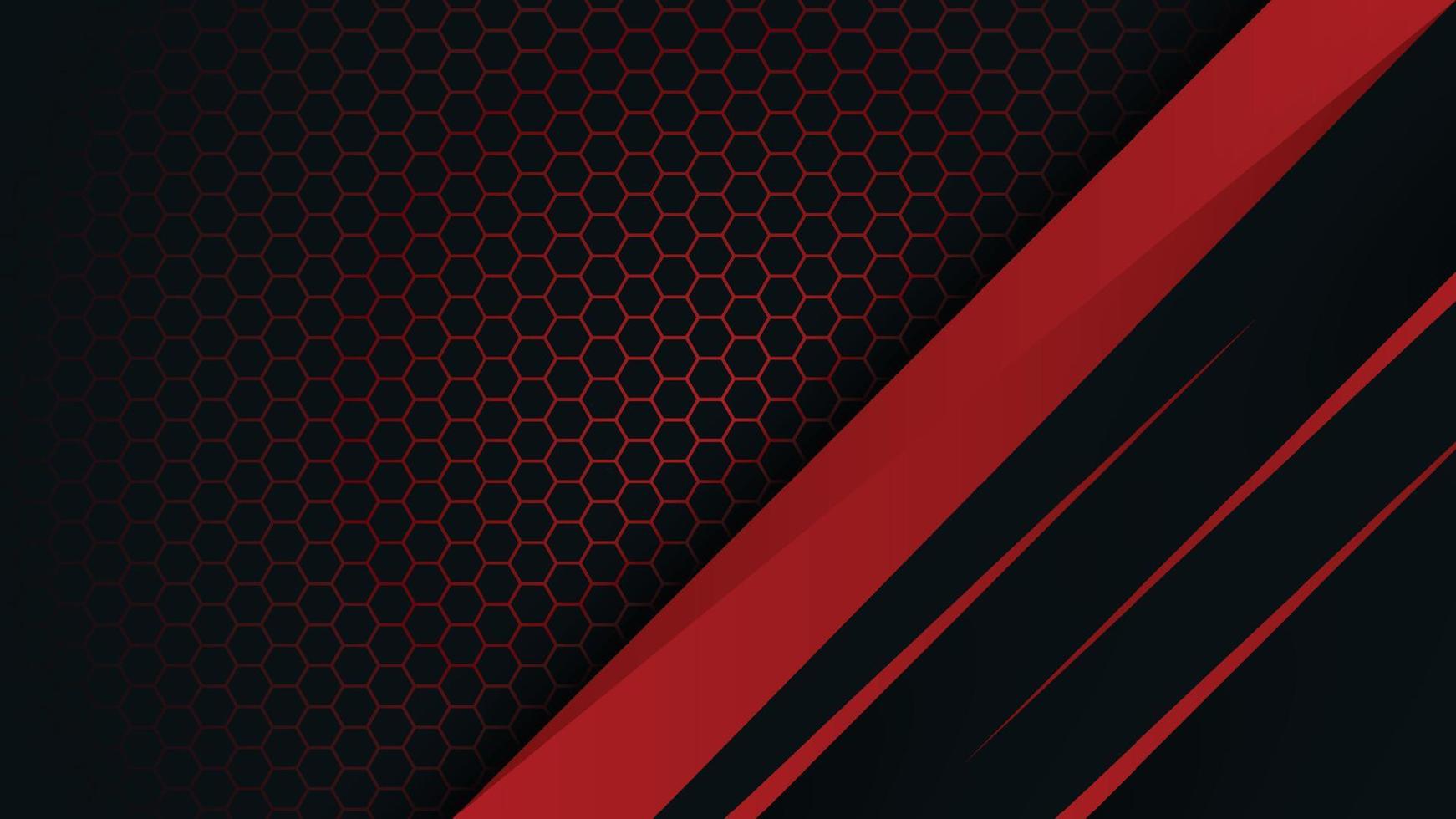 fondo rojo y negro. diseño de banner gráfico de tecnología abstracta. vector