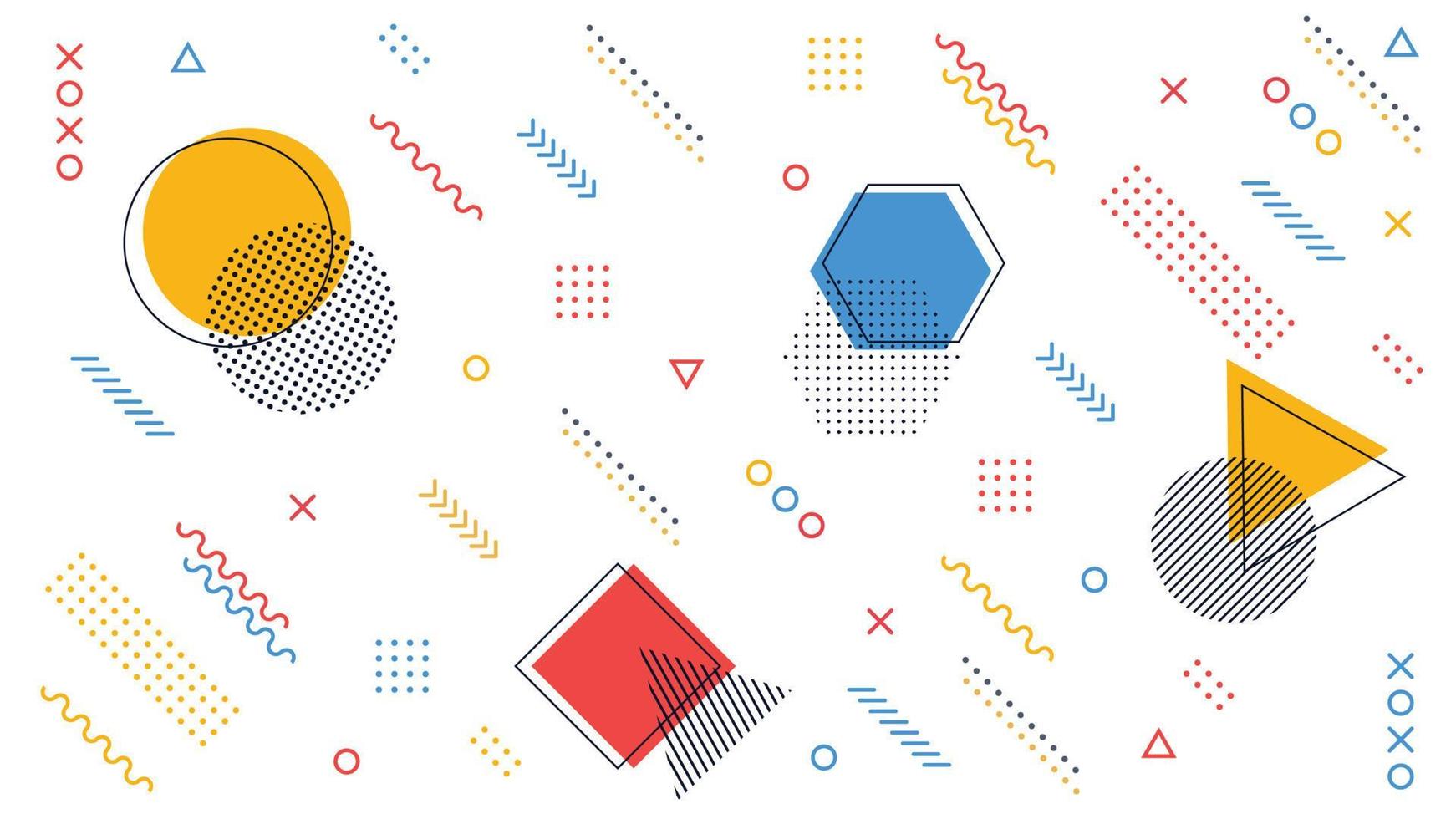Modern grid with geometric shapes, geometry graphics and abstract background vector set.