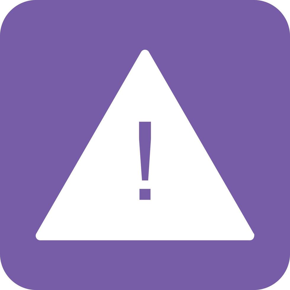 Warning Sign Glyph Round Background Icon vector