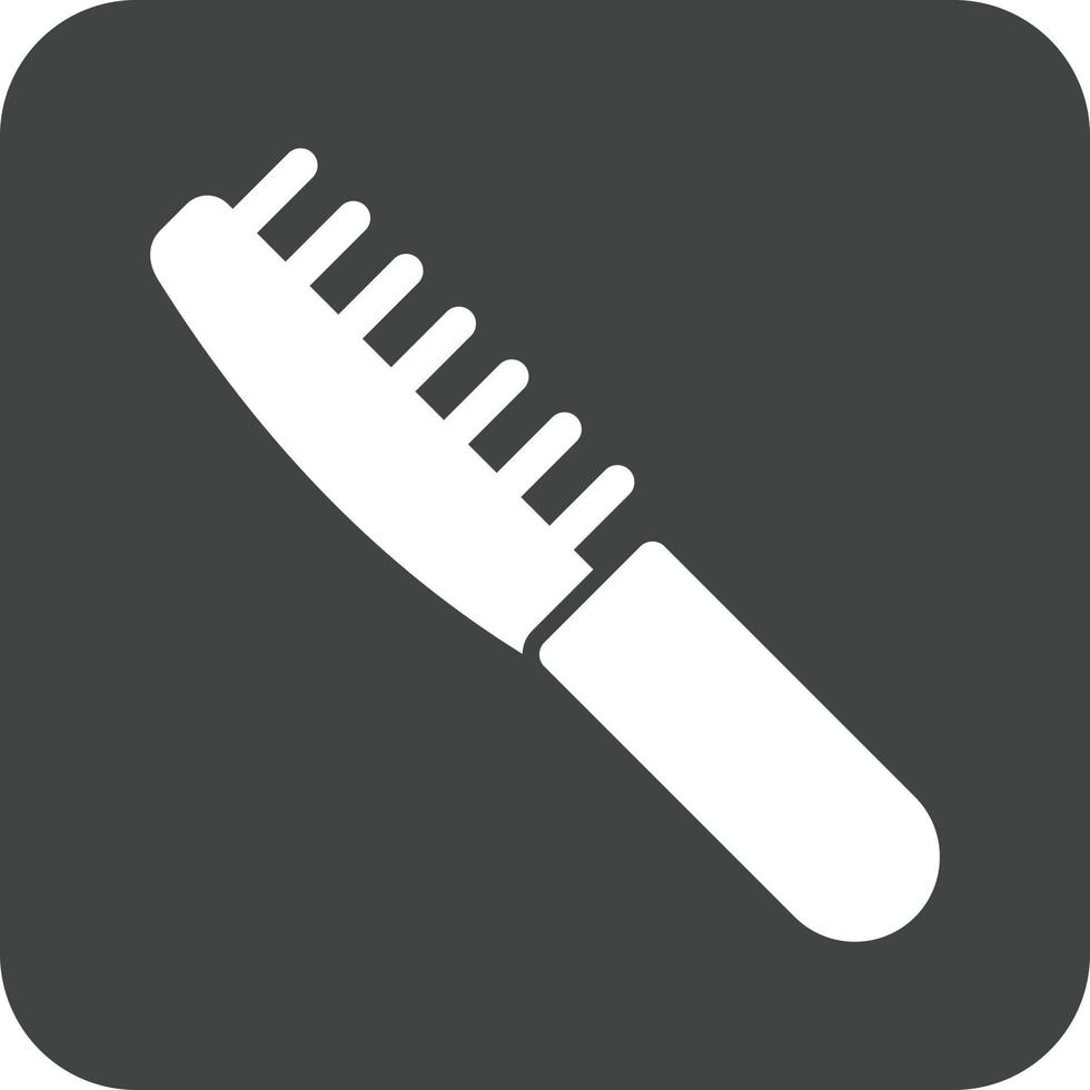 Hair Brush Glyph Round Background Icon vector