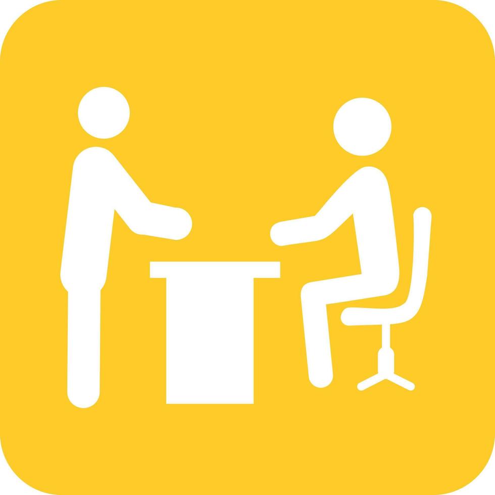 Boss Reading Document Glyph Round Background Icon vector