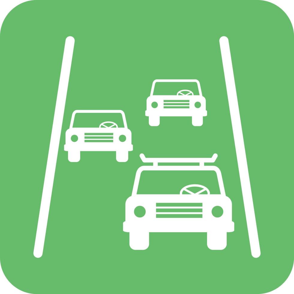 Highway Glyph Round Background Icon vector