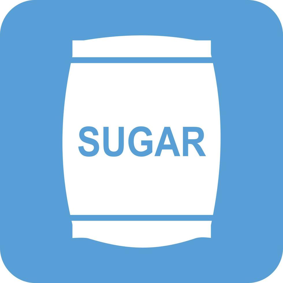 Sugar bag Glyph Round Background Icon vector