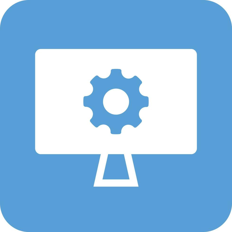 Web Development Glyph Round Background Icon vector