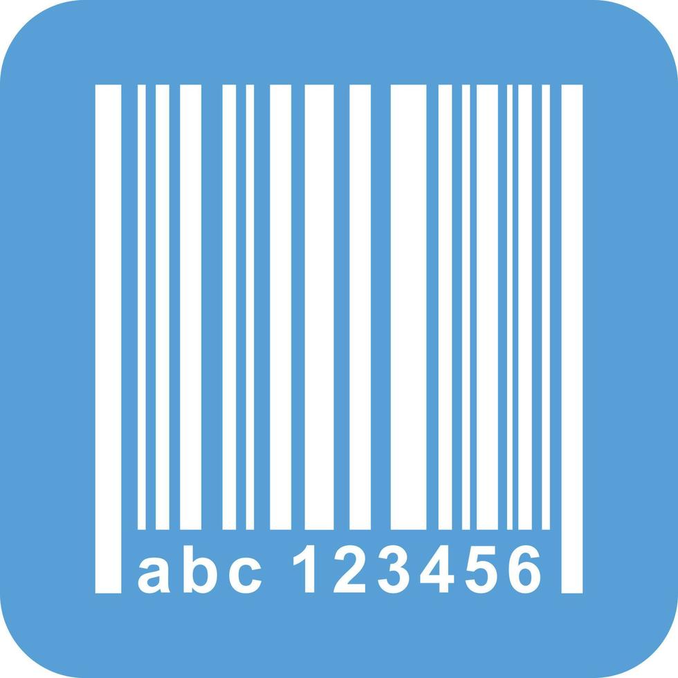 Barcode Glyph Round Background Icon vector