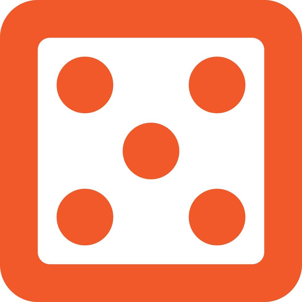 Dice Glyph Round Background Icon vector