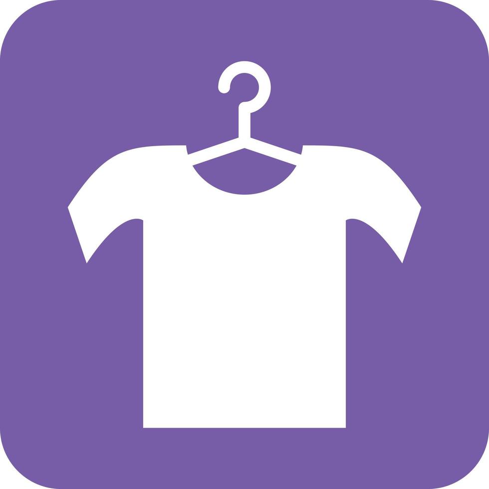 Shirt on Hanger Glyph Round Background Icon vector