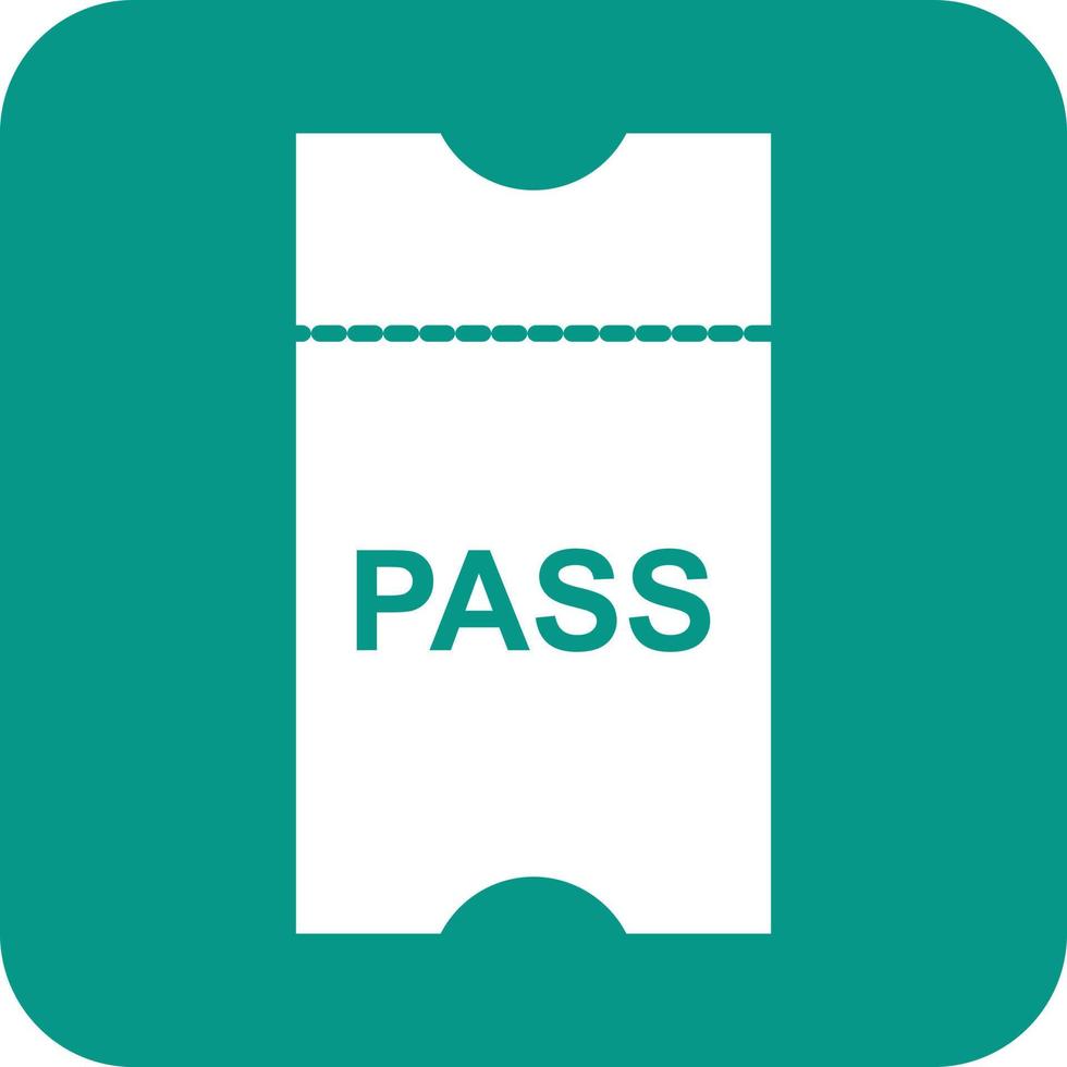 Passes Glyph Round Background Icon vector