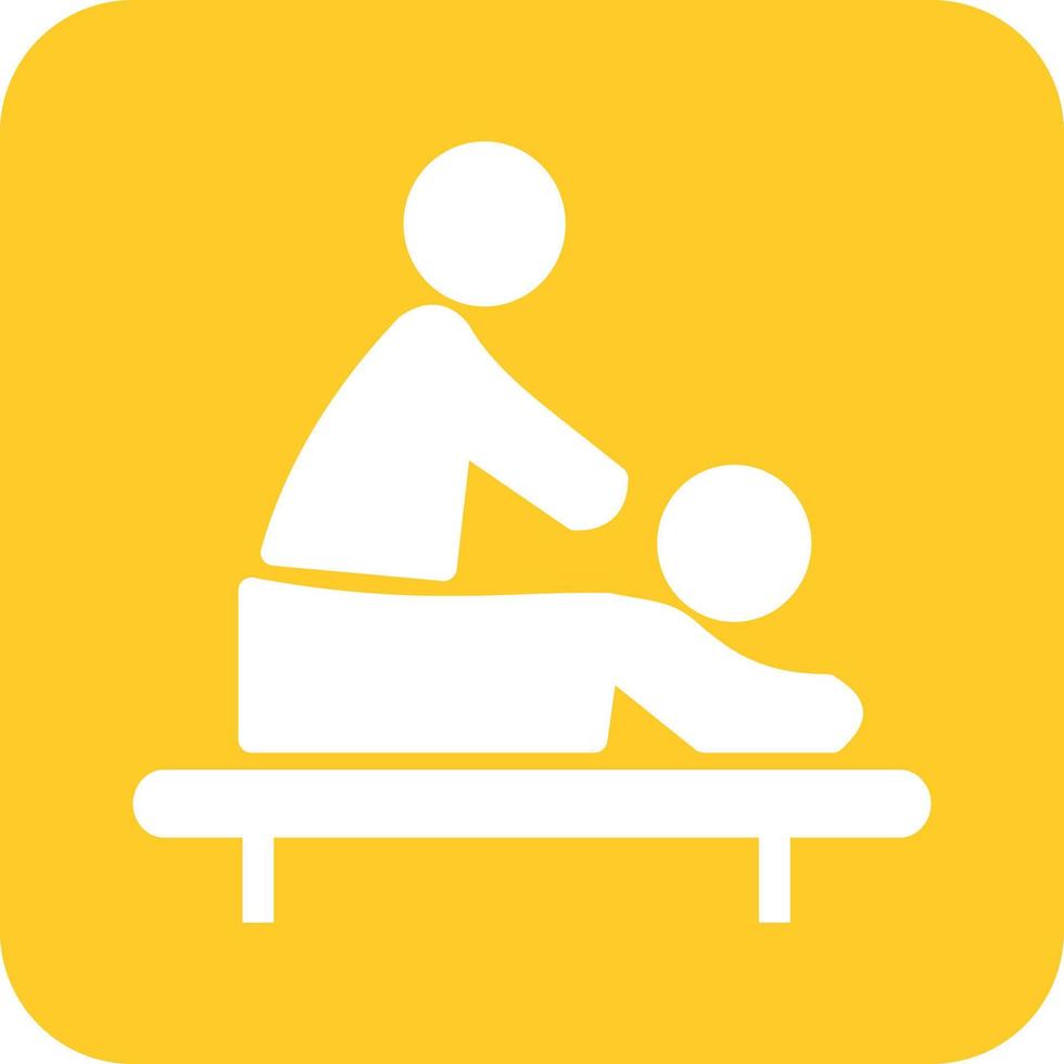 Massage Therapy Glyph Round Background Icon vector