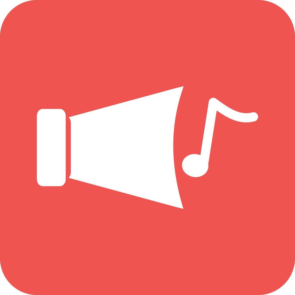 Sound Glyph Round Background Icon vector