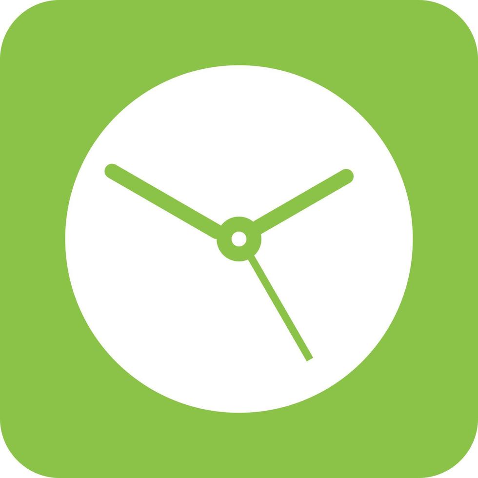 Clock Glyph Round Background Icon vector