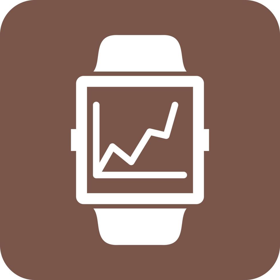 Statistics Glyph Round Background Icon vector
