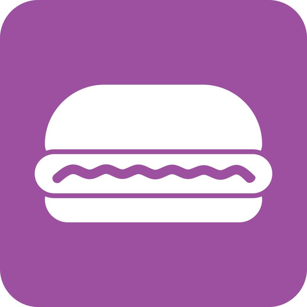 icono de fondo redondo de glifo de hamburguesa vector