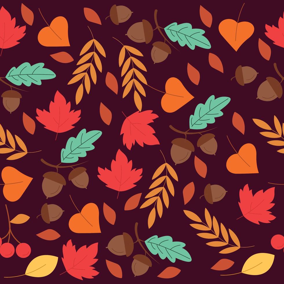 Seamless Autumn pattern. Vector illustration