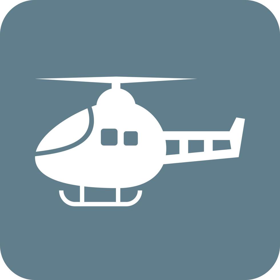 Helicopter I Glyph Round Background Icon vector