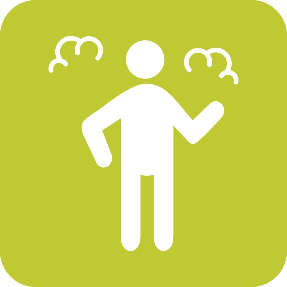 Angry Boss Glyph Round Background Icon vector