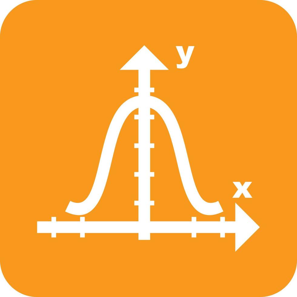 icono de fondo redondo de glifo de gráfico en forma de campana vector