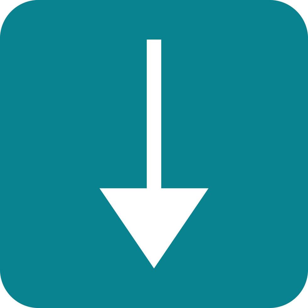 Down II Glyph Round Background Icon vector