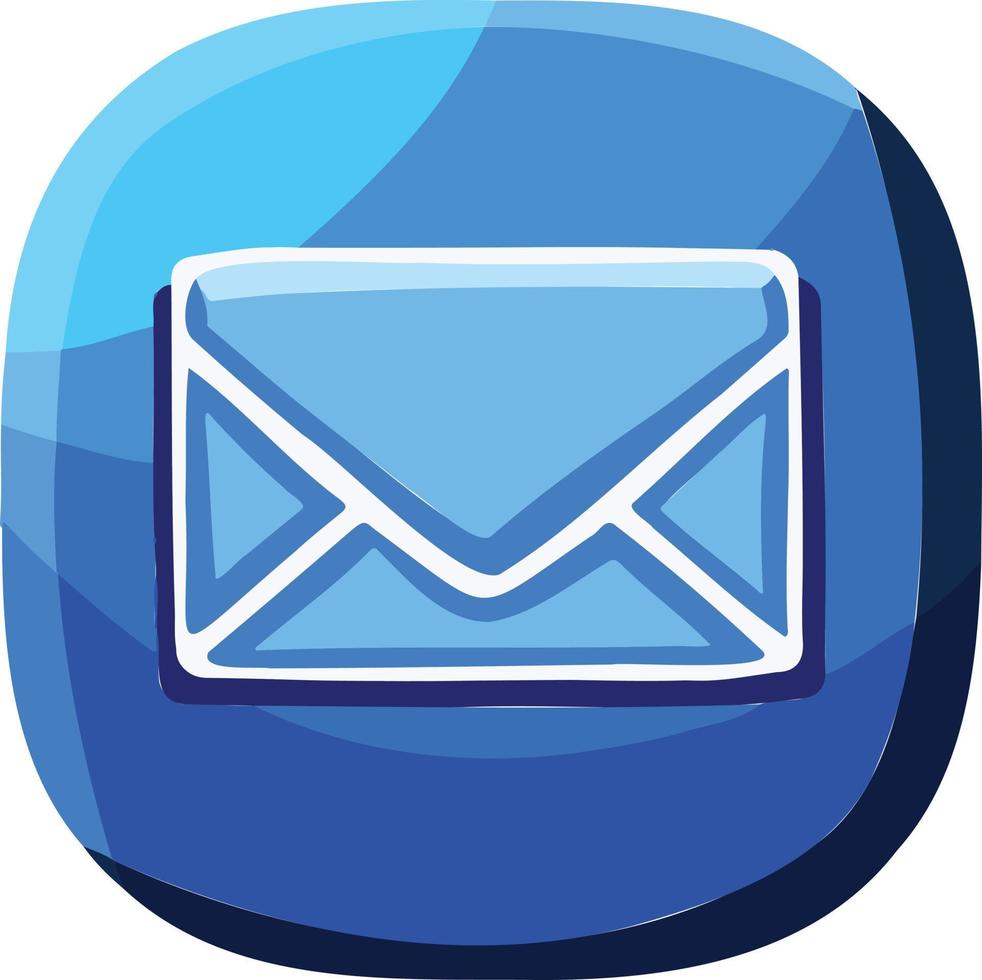 Symbol icon vector cyan blue letter email sms