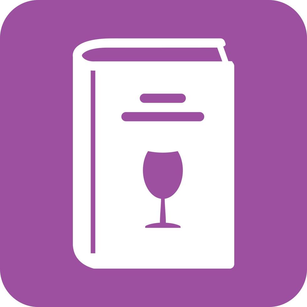 bebidas recetas glifo icono de fondo redondo vector