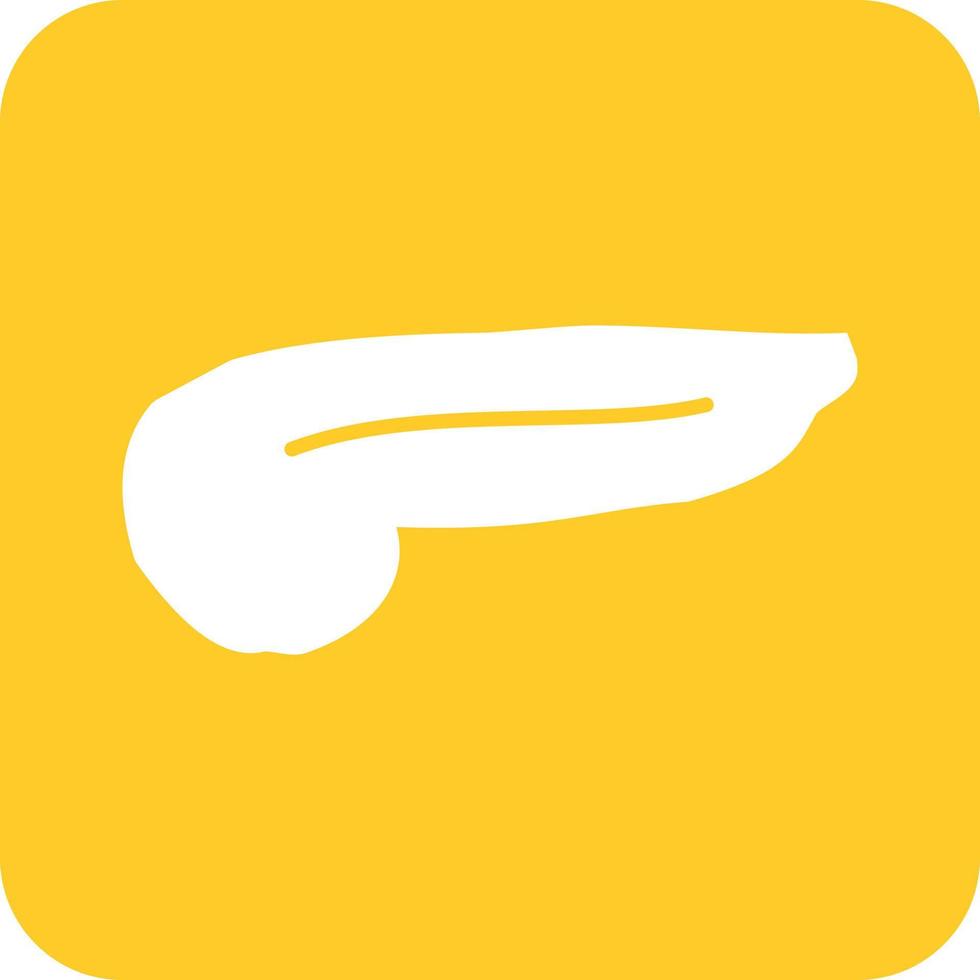Pancreas Glyph Round Background Icon vector