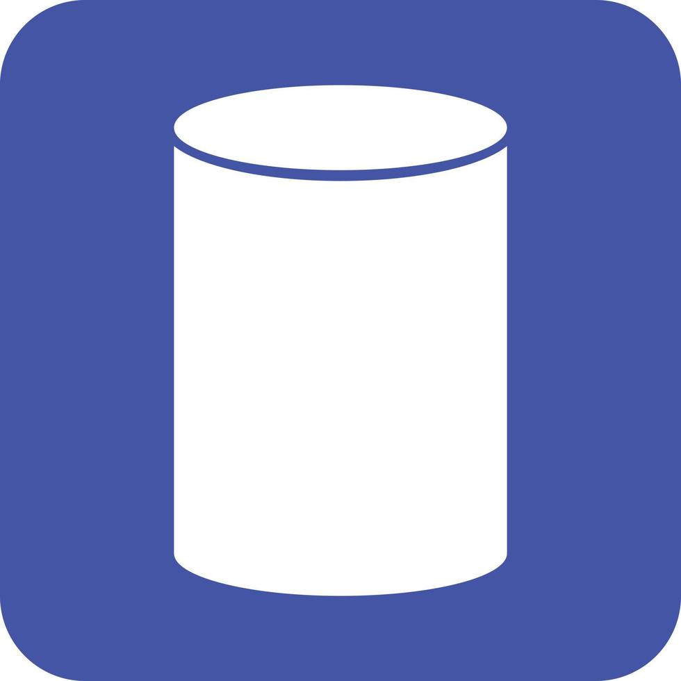 Cylinder Glyph Round Background Icon vector