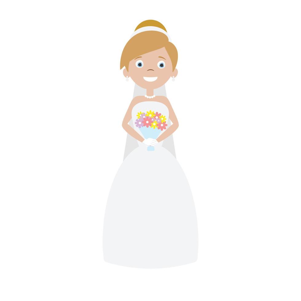 Vector cute bride