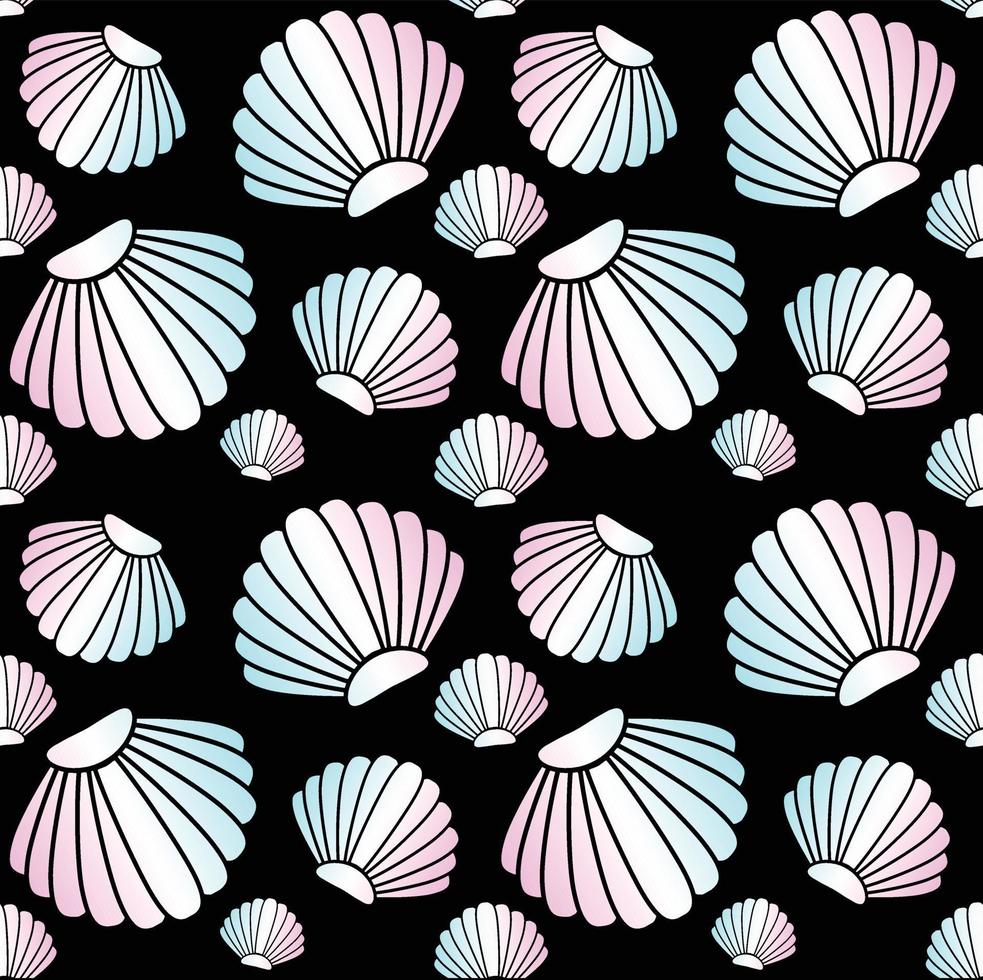 Vector seamless pattern of shell
