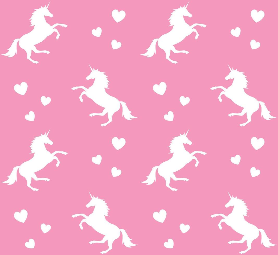 Seamless pattern of unicorn vector