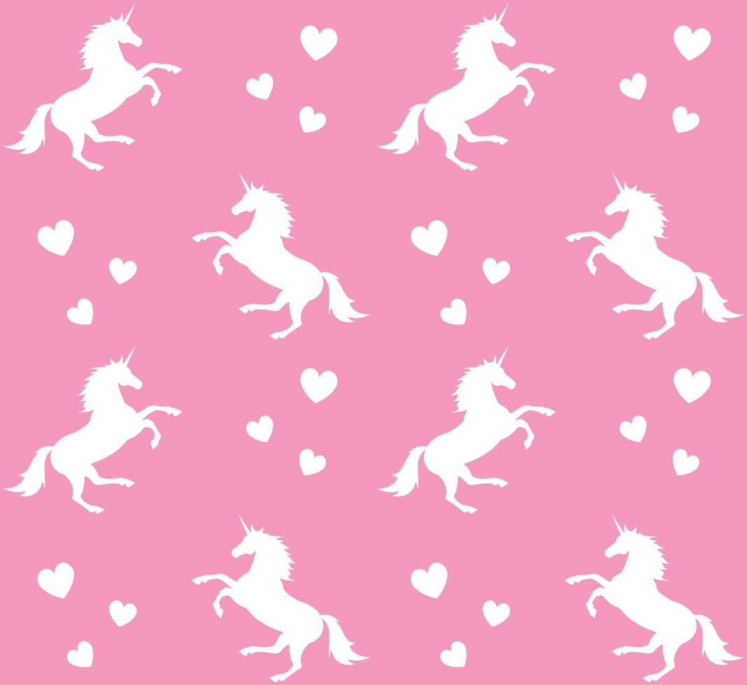 Seamless pattern of unicorn vector