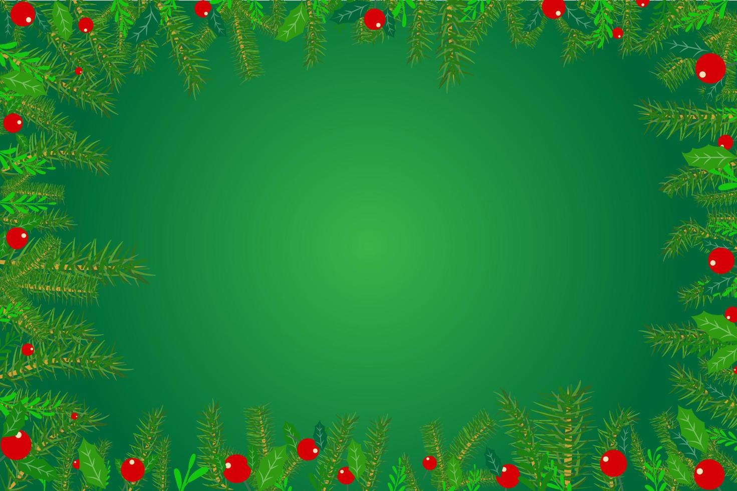 christmas background free green space for text vector