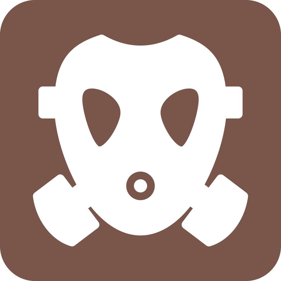 Oxygen Mask Glyph Round Background Icon vector