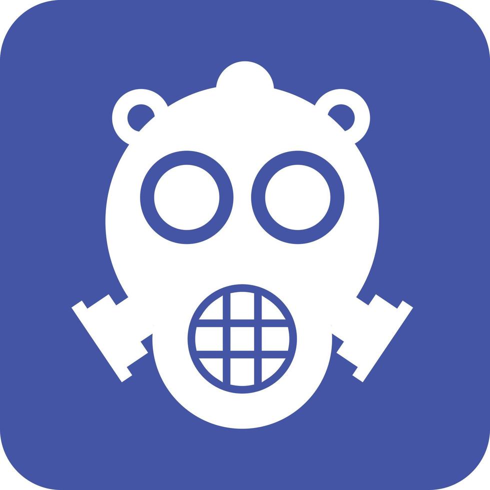 Oxygen Mask Glyph Round Background Icon vector
