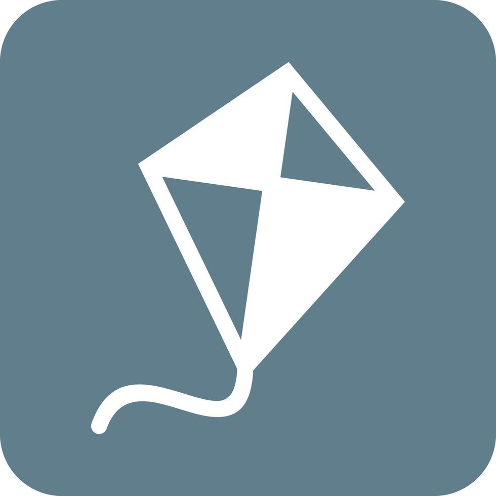 Kite Glyph Round Background Icon vector