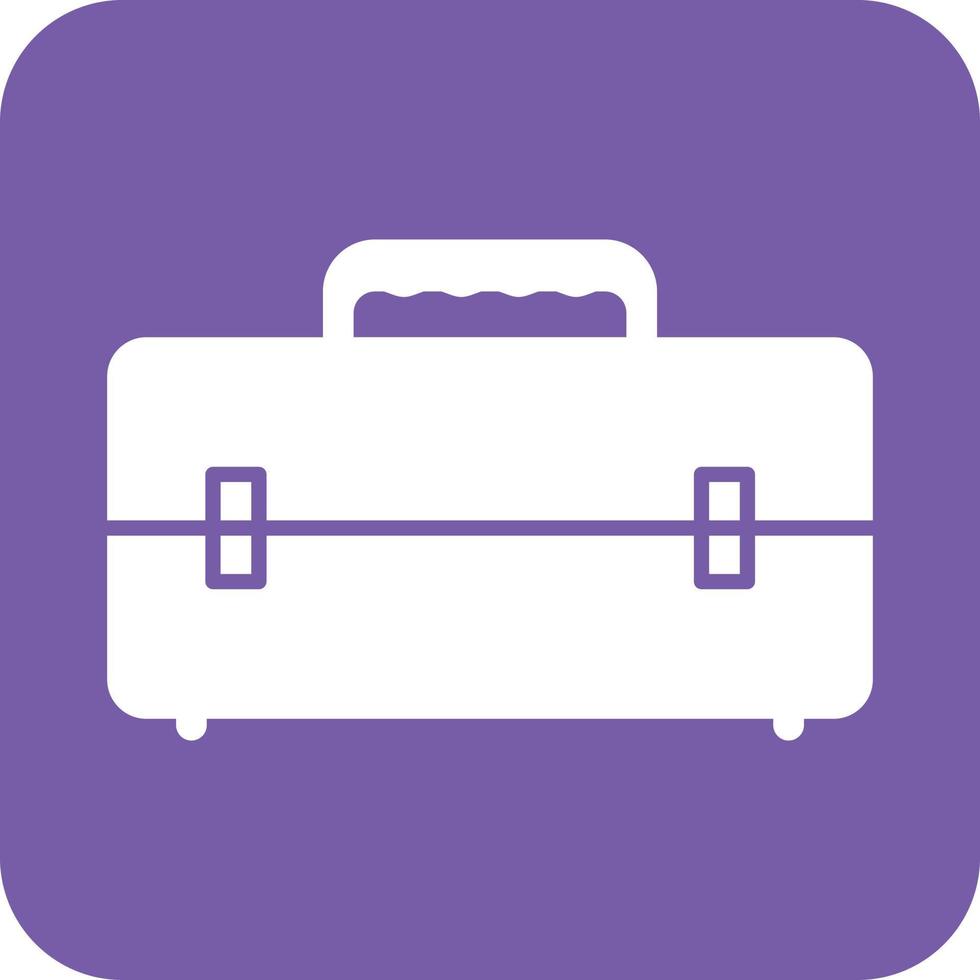 Toolbox Glyph Round Background Icon vector