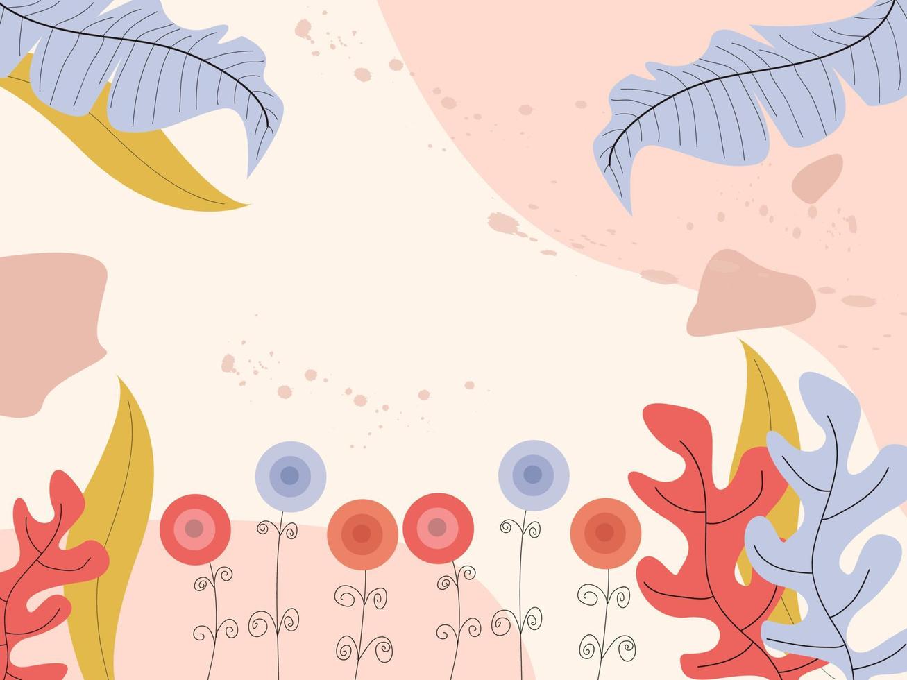 handrawn floral background vector